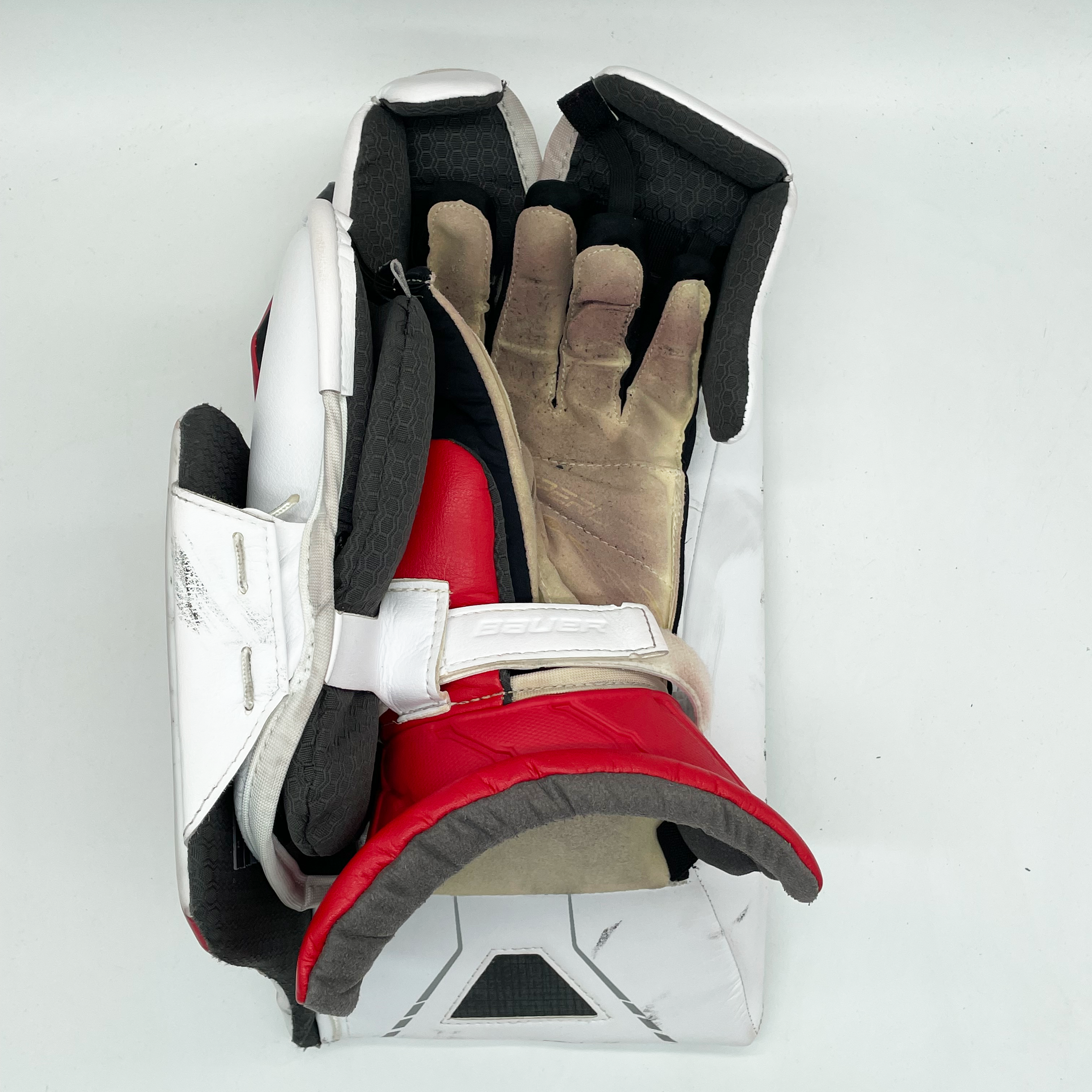 Bauer Vapor Hyperlite - Bloqueur de gardien droit Pro Stock d'occasion (blanc/rouge)